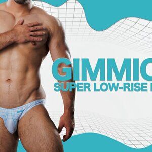 NWOT EGDE "GIMMICK"SUPER LOW-RISE BIKINI UNDERWEAR, WHITE, ASIAN SIZE "L" (`32")